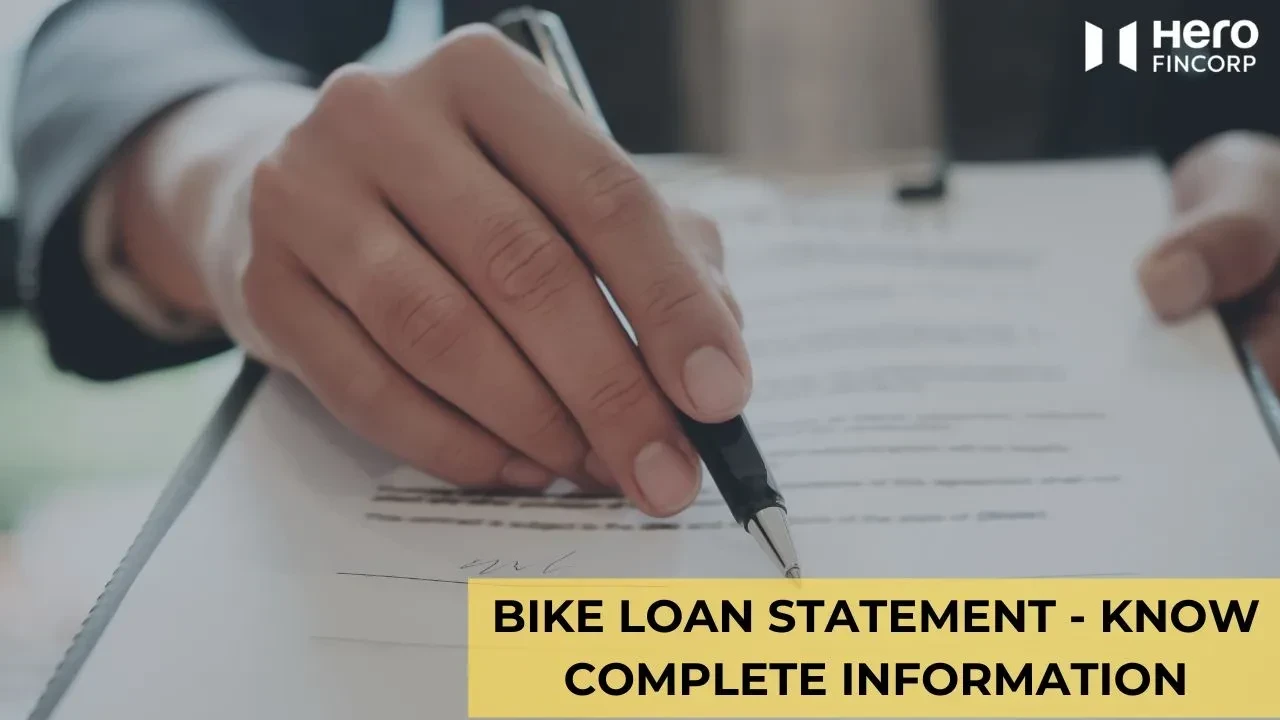 two wheeler loan statement